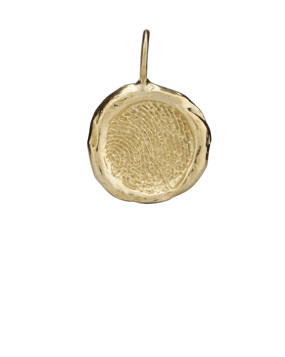 Organic Fingerprint Gold Keepsake Pendant II